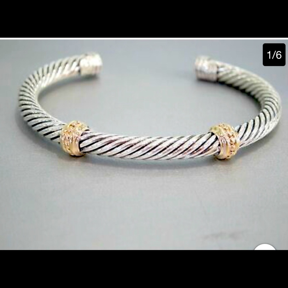 DAVID YURMAN 14K & STERLING SILVER CUFF BRACELET